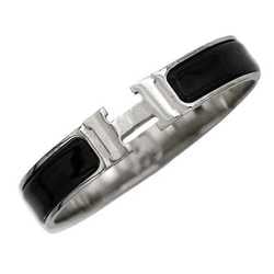 Hermes bangle click crack PM silver black metal HERMES bracelet ladies accessory fashion