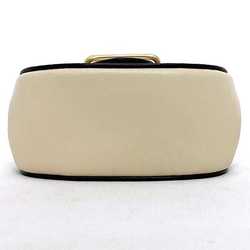 Coach Shoulder Bag Brown Beige White Gold Signature Morgan PVC Leather GP CJ541 COACH Chain Pochette Ladies Compact