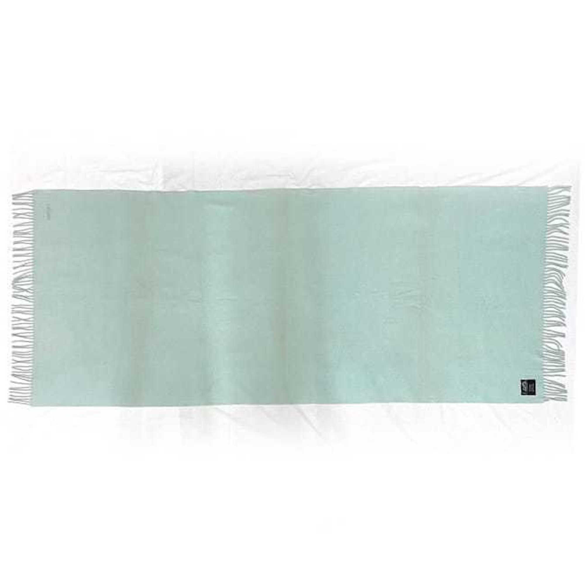 Hermes large muffler light blue cashmere 100% HERMES long embroidery ladies accessory measures