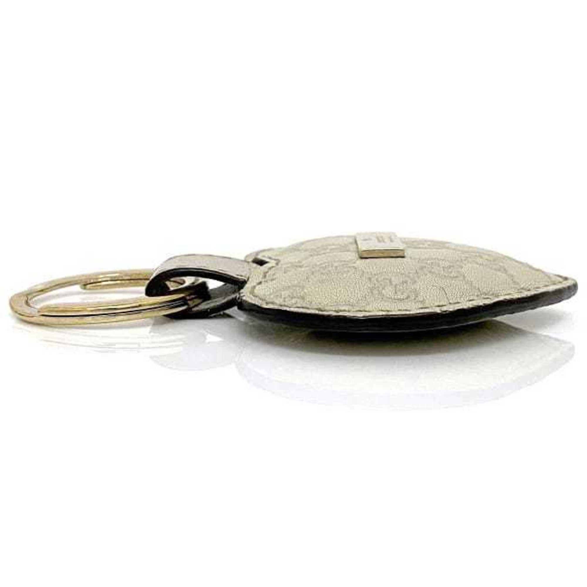 Gucci key holder beige gold sima 199915 heart GG leather GP GUCCI ring charm bag ladies