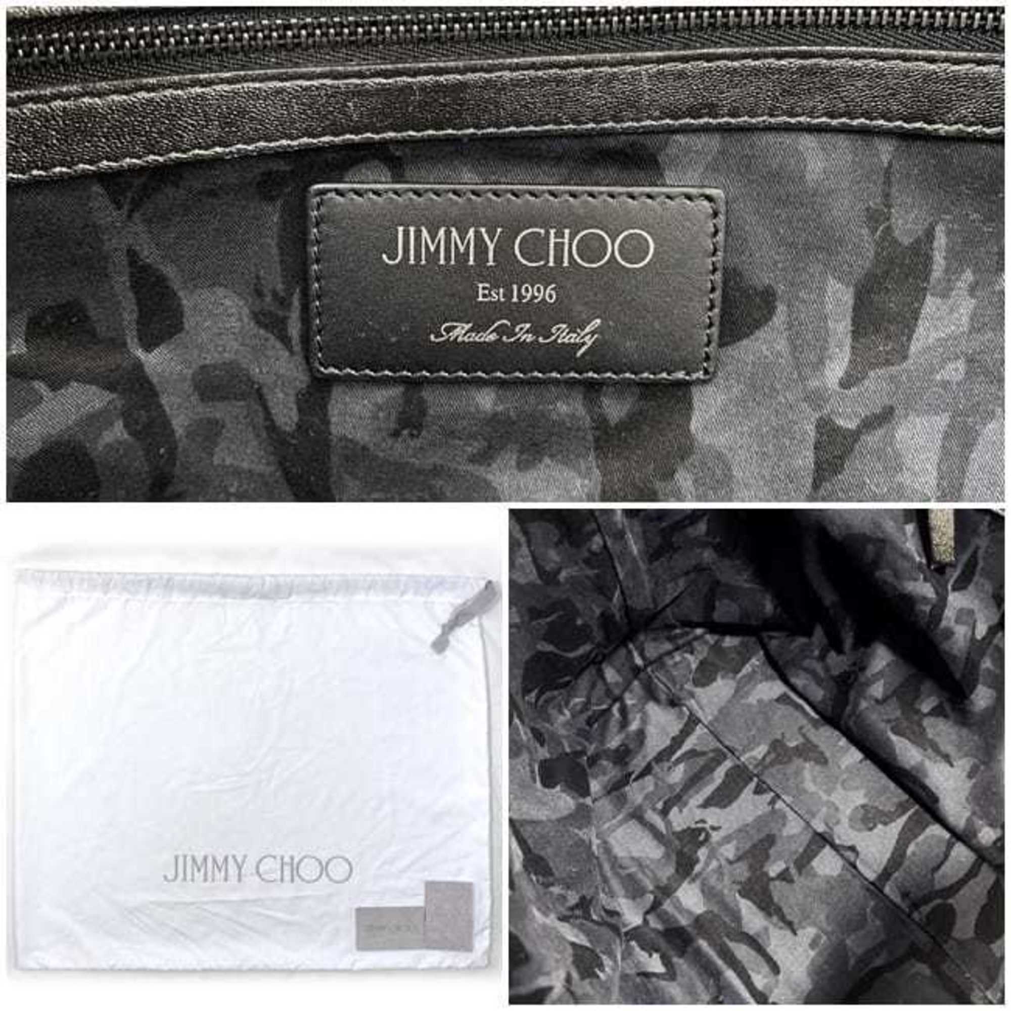 Jimmy Choo Tote Bag Silver Pimlico 2way Leather Metallic Big Women's