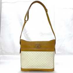 Gucci Shoulder Bag Beige Brown Gold Micro GG 001.109.0579 PVC Leather GUCCI Old Ladies