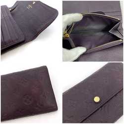 Louis Vuitton Tri-Fold Long Wallet Portefeuille Virtuose Purple Gold Orb Monogram Implant M60294 Leather C101 LOUIS VUITTON Fold Embossed