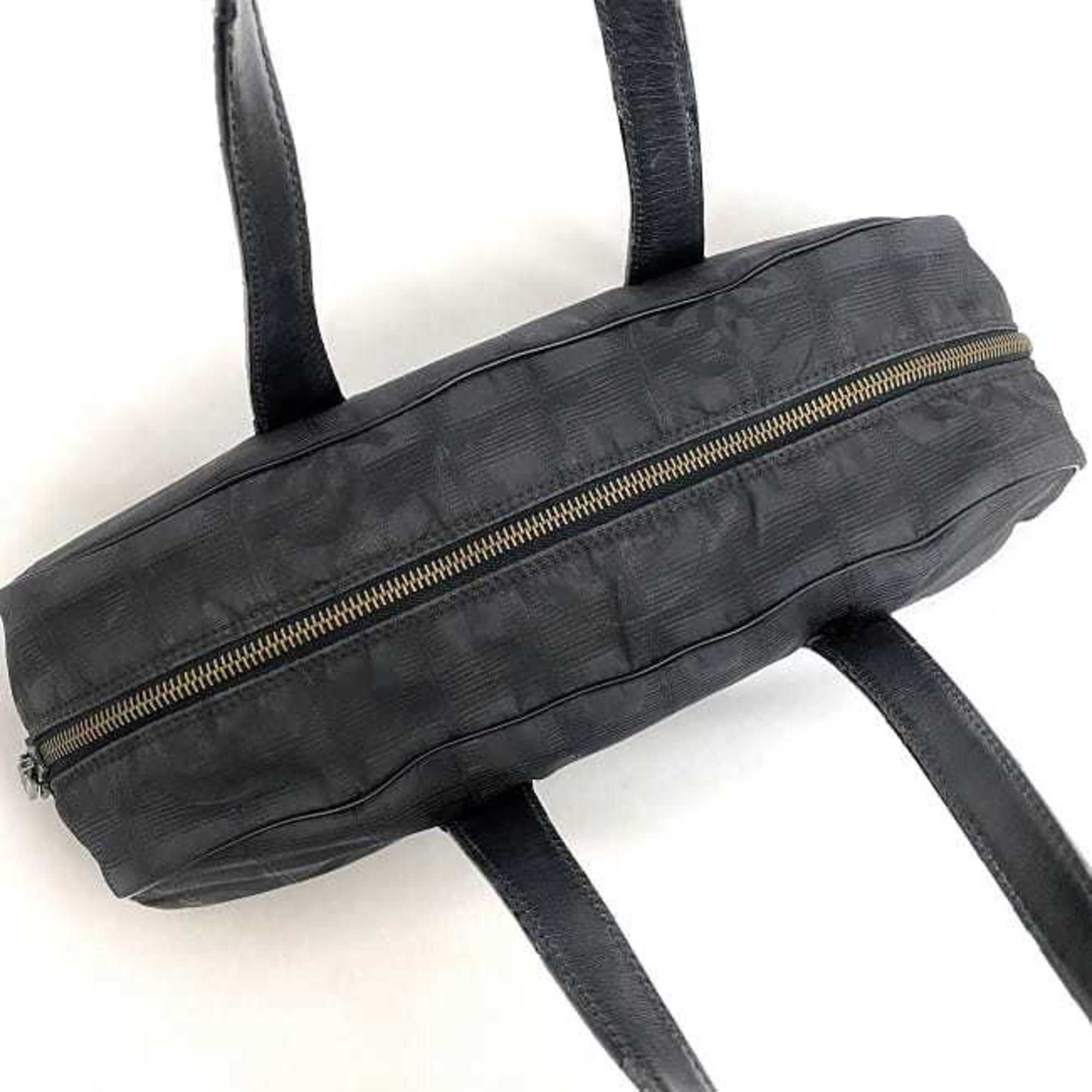 Chanel Boston Bag Black New A15828 Cocomark Nylon Leather 6th CHANEL Nutra Horizontal Ladies
