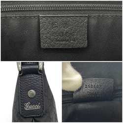 Gucci Shoulder Bag Black Silver Abbey 268642 Nylon Leather GUCCI GG Men's