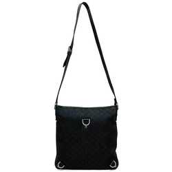 Gucci Shoulder Bag Black Silver Abbey 268642 Nylon Leather GUCCI GG Men's