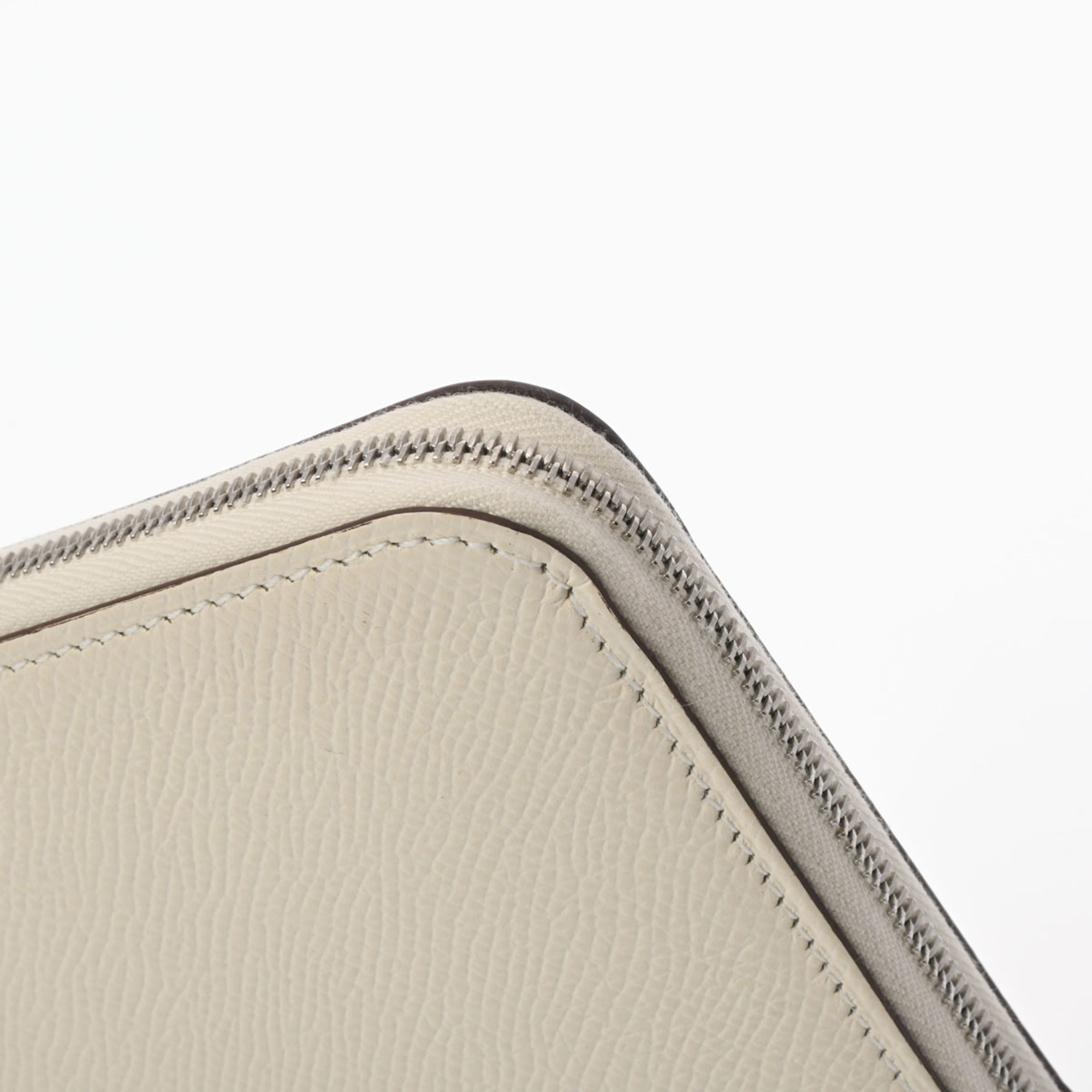 HERMES Azap Long Silk-in Nata Palladium Hardware Z Engraved (Around 2021) Women's Vaux Epson Wallet