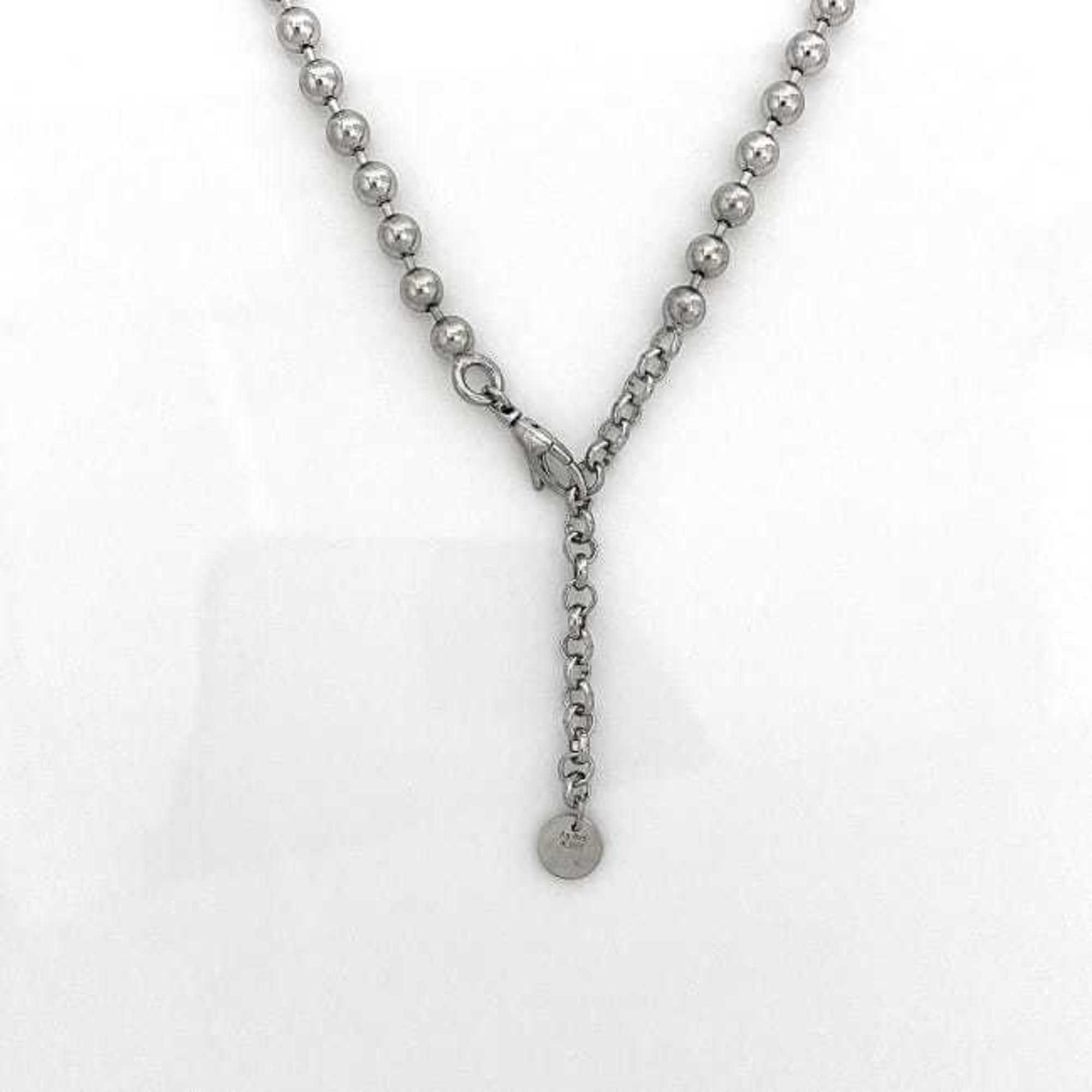 Gucci Necklace Silver Interlocking 479217 J8400 8106 925 GUCCI GG Ball Chain Accessory 50cm Women Men