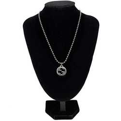 Gucci Necklace Silver Interlocking 479217 J8400 8106 925 GUCCI GG Ball Chain Accessory 50cm Women Men