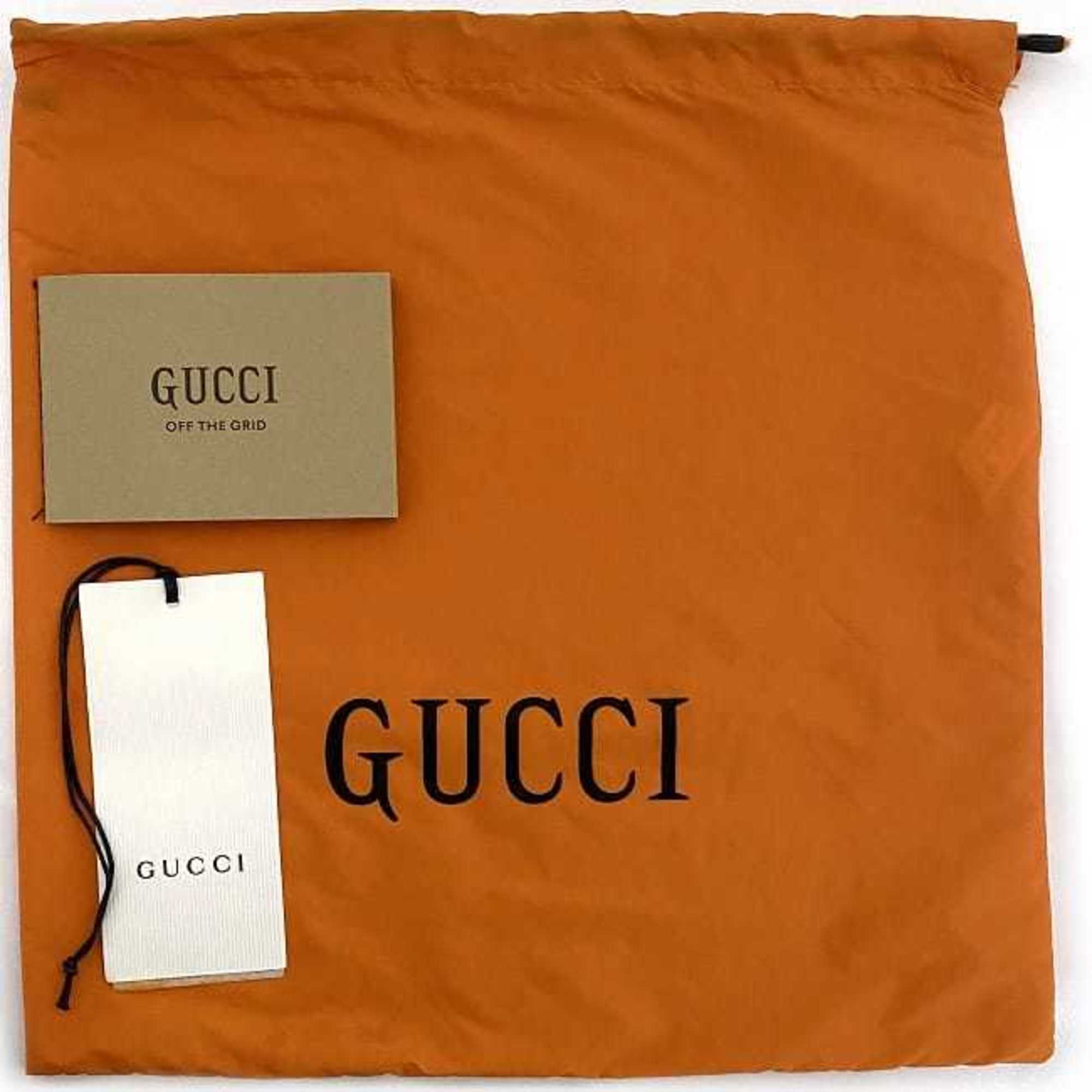 Gucci Backpack Orange Black Off The Grit 643887 Canvas Leather GUCCI GG Nylon Compact