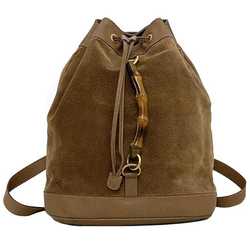 Gucci backpack brown bamboo 003 2855 0043 0 leather suede GUCCI baguette ladies men's bag