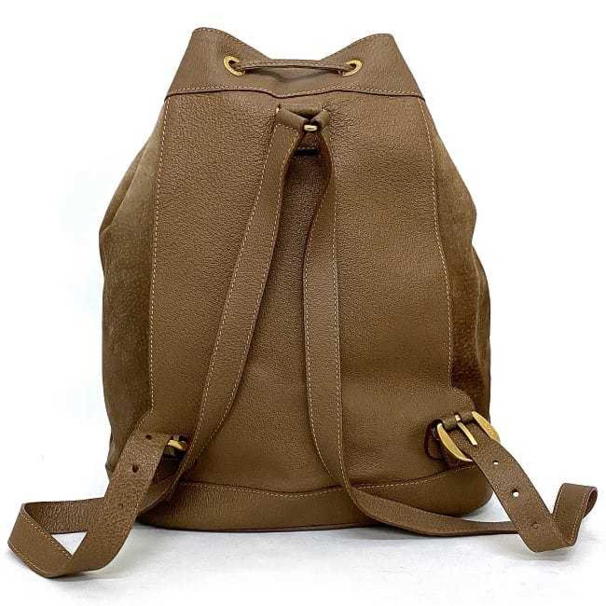 Gucci backpack brown bamboo 003 2855 0043 0 leather suede GUCCI baguette ladies men's bag