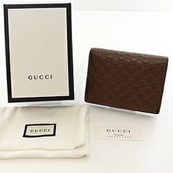 Gucci GUCCI Outlet Card Case 544474 Micro Guccisima Brown