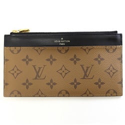 LOUIS VUITTON Purse Long Wallet Monogram Reverse Canvas M80390 Light Brown Black