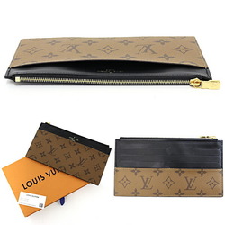 LOUIS VUITTON Purse Long Wallet Monogram Reverse Canvas M80390 Light Brown Black