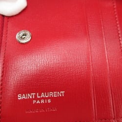 Yves Saint Laurent Saint Laurent Paris 538683 Leather Red Bifold Wallet 0013SAINT LAURAENT PARIS