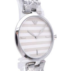 Emporio Armani Quartz AR-11195 Watch Stainless Steel Border Ladies