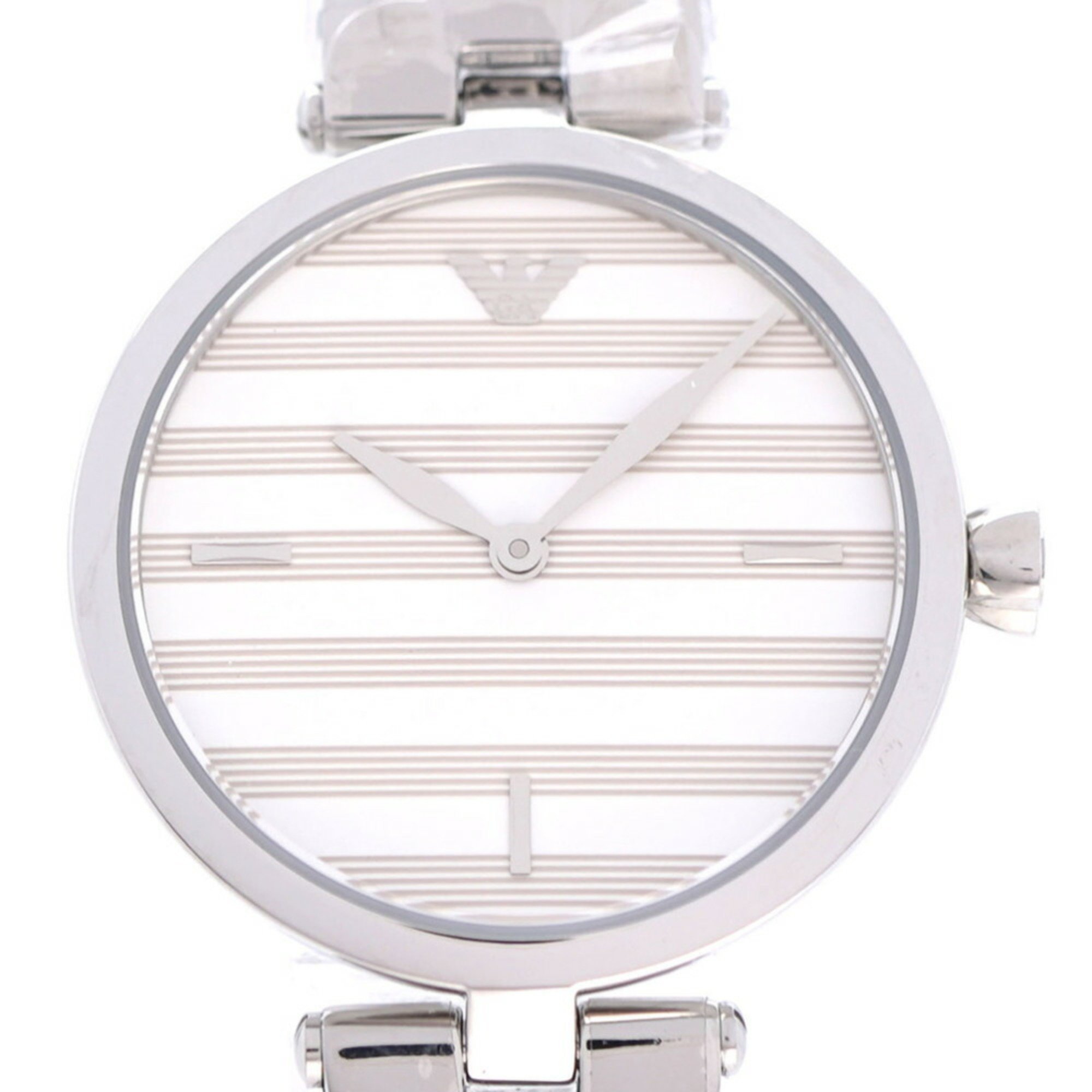 Emporio Armani Quartz AR-11195 Watch Stainless Steel Border Ladies