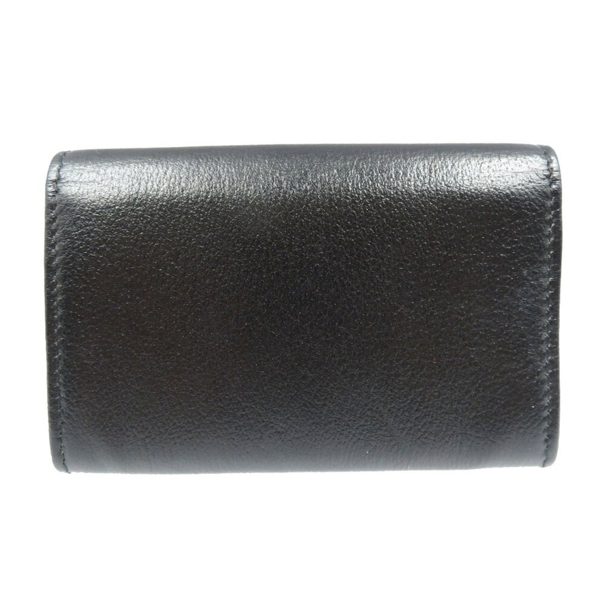 CHANEL Camellia Cocomark No. 15 Leather Black Card Case