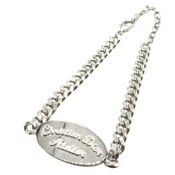 Christian Dior Plate Type Atelier Metal Silver Chain Bracelet