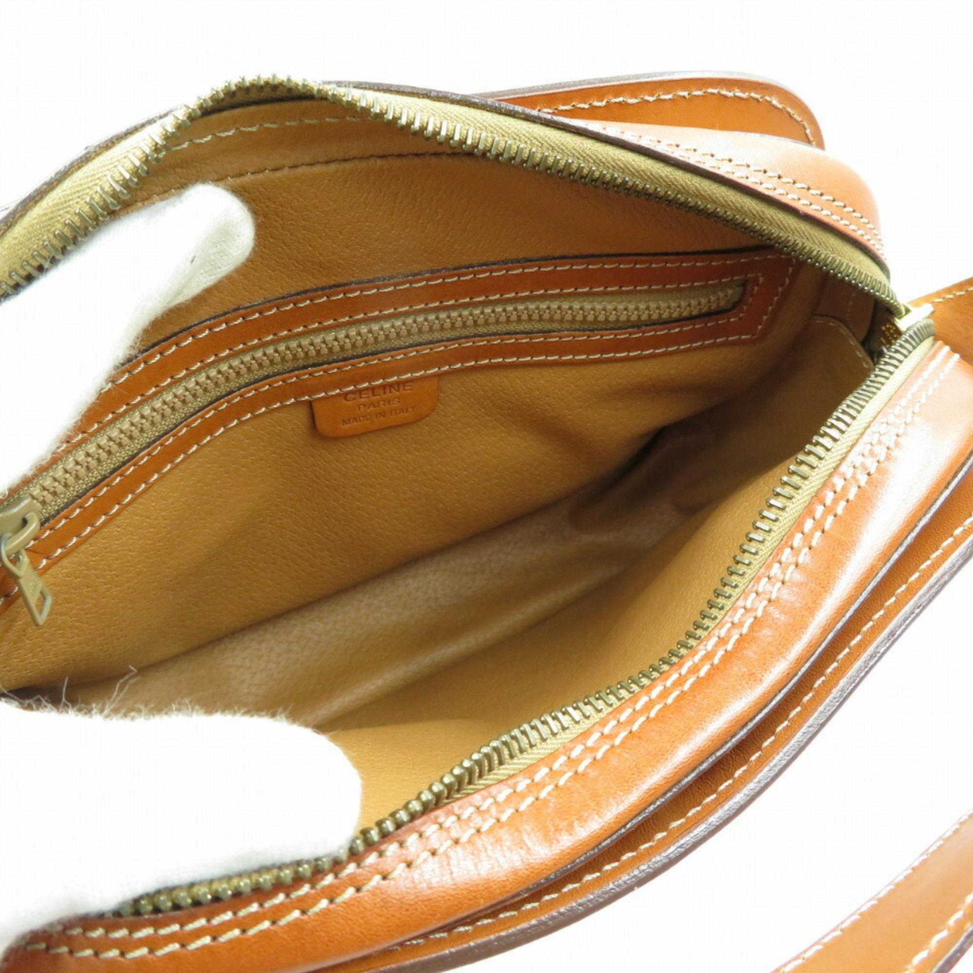 Celine Macadam PVC Leather Brown Shoulder Bag CELINE