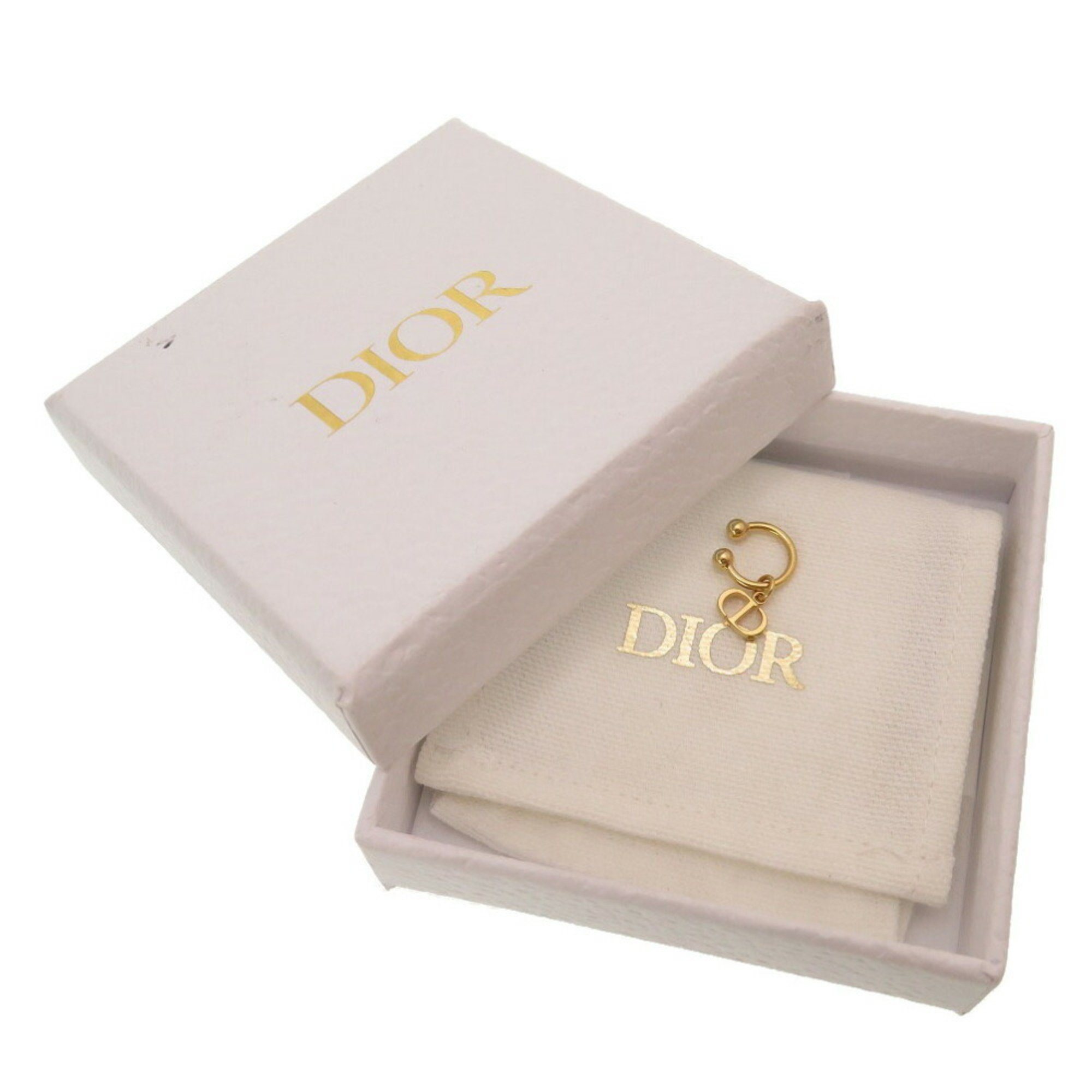 Christian Dior Petit CD Gold Metal Ear Cuff Ladies