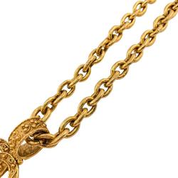 CHANEL triple here mark necklace gold ladies