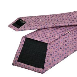 FENDI logo allover pattern tie pink men's