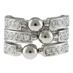 Bulgari Lucia Diamond Ring Bvlgari No. 9 18K K18 White Gold Women's BVLGARI