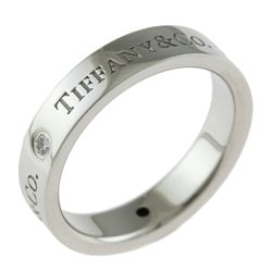 Tiffany Flat Band Ring No. 11 Pt950 Platinum Diamond Women's TIFFANY&Co.