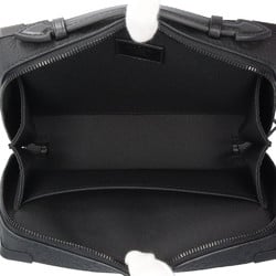 Louis Vuitton Handle Soft Trunk Shoulder Bag Leather M59163 Black Men's LOUIS VUITTON