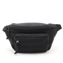 BALENCIAGA Balenciaga Wheel Belt Bag Waist Pouch Body Hip Nylon Canvas Black 552770