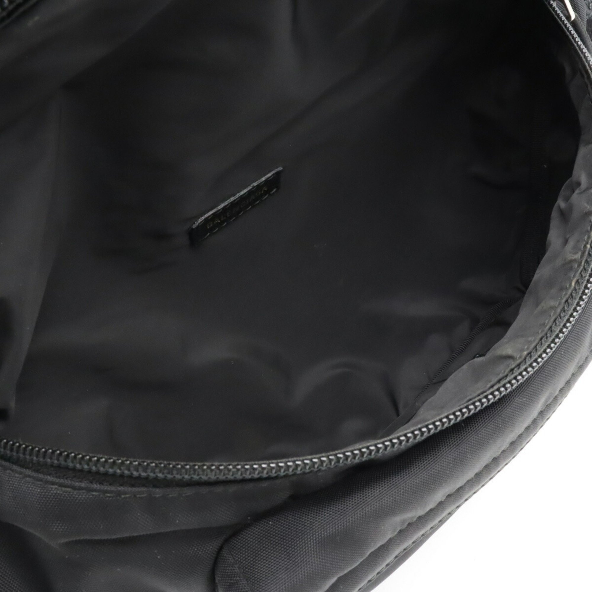 BALENCIAGA Balenciaga Wheel Belt Bag Waist Pouch Body Hip Nylon Canvas Black 552770