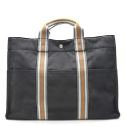 HERMES Fool Toe MM Tote Bag Handbag 2001 Ginza Store Limited Model Canvas Gray Orange White