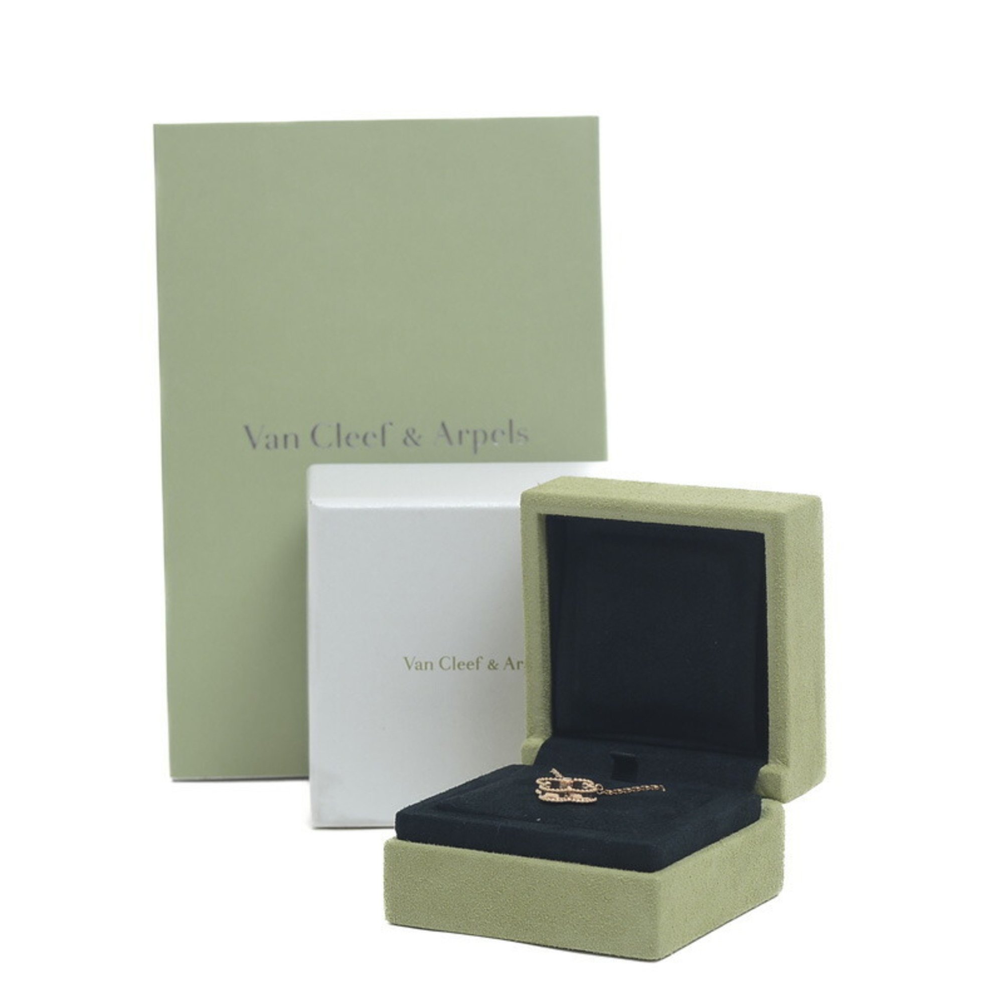 Van Cleef & Arpels Vintage Alhambra Necklace Silver Obsidian K18PG 2023 Holiday