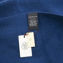 Hermes cashmere stole blue 75×180
