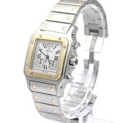 Cartier Santos De Cartier Quartz Stainless Steel,Yellow Gold (18K) Men's Dress Watch W20042C4