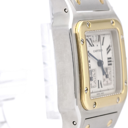 Cartier Santos De Cartier Quartz Stainless Steel,Yellow Gold (18K) Men's Dress Watch W20042C4