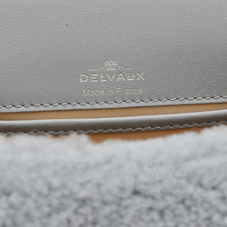 Delvaux Brillon Mini Shearling Handbag Ice Gray *Shoulder missing