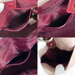 LOEWE Handbag Shoulder 318.21.C86 Anagram Leather Pink Beige Bordeaux Chic Ladies shoulder bag leather bordeaux
