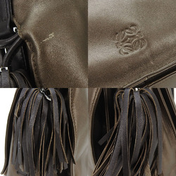 LOEWE shoulder bag flamenco anagram nappa leather bronze brown ladies