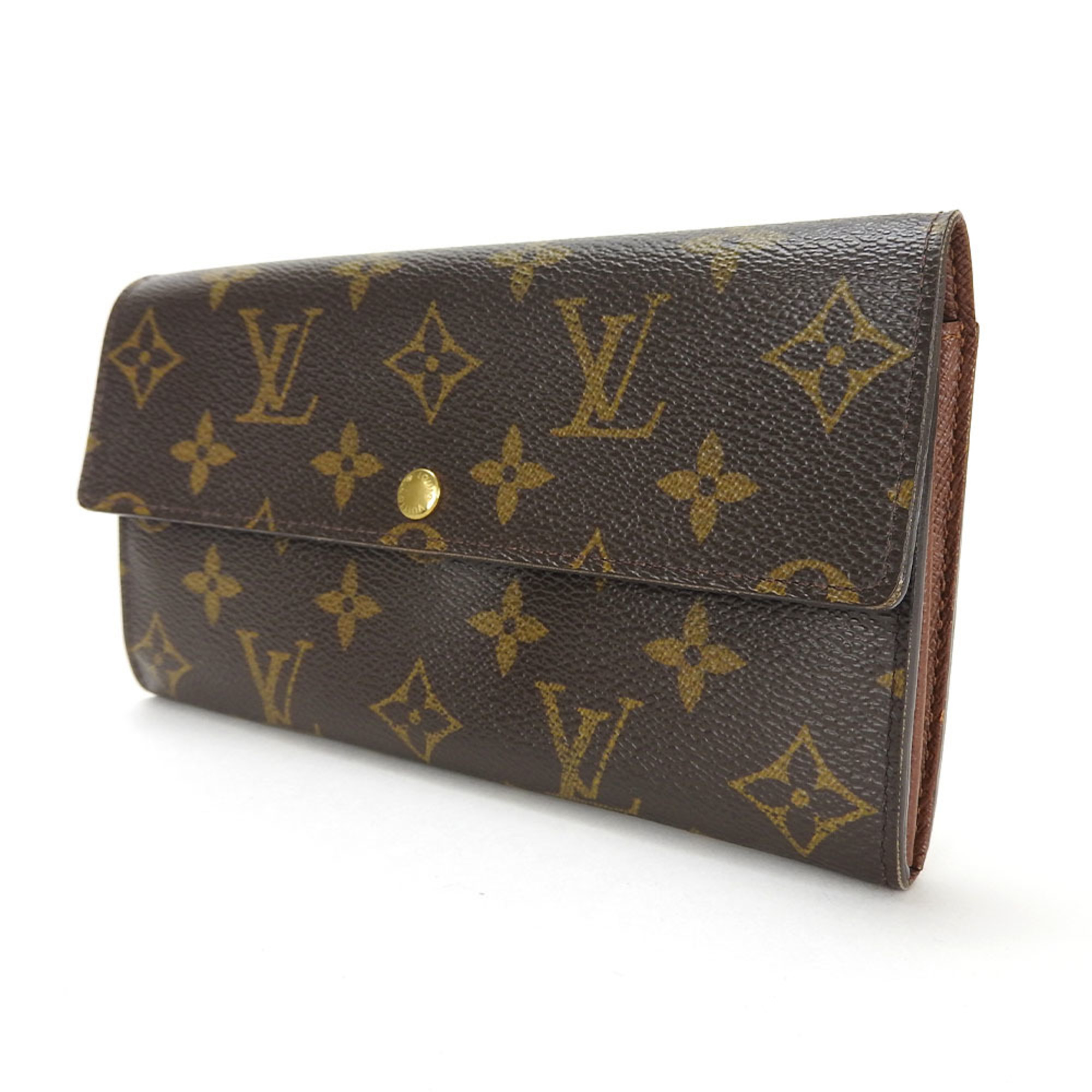 Louis Vuitton Bifold Long Wallet Pochette Portomone Credit Monogram M61726 Women's Men's Unisex LOUIS VUITTON PVC