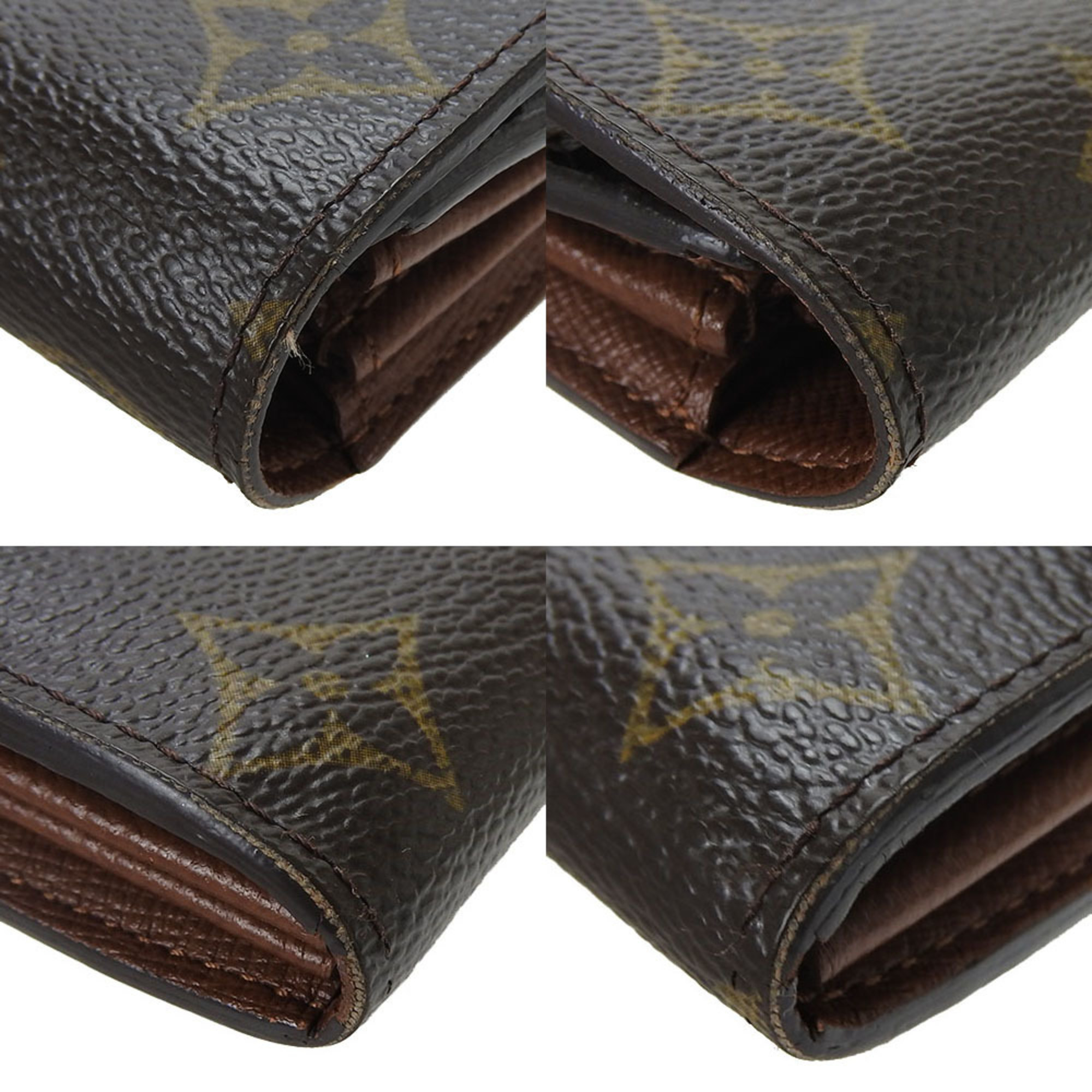 Louis Vuitton Bifold Long Wallet Pochette Portomone Credit Monogram M61726 Women's Men's Unisex LOUIS VUITTON PVC