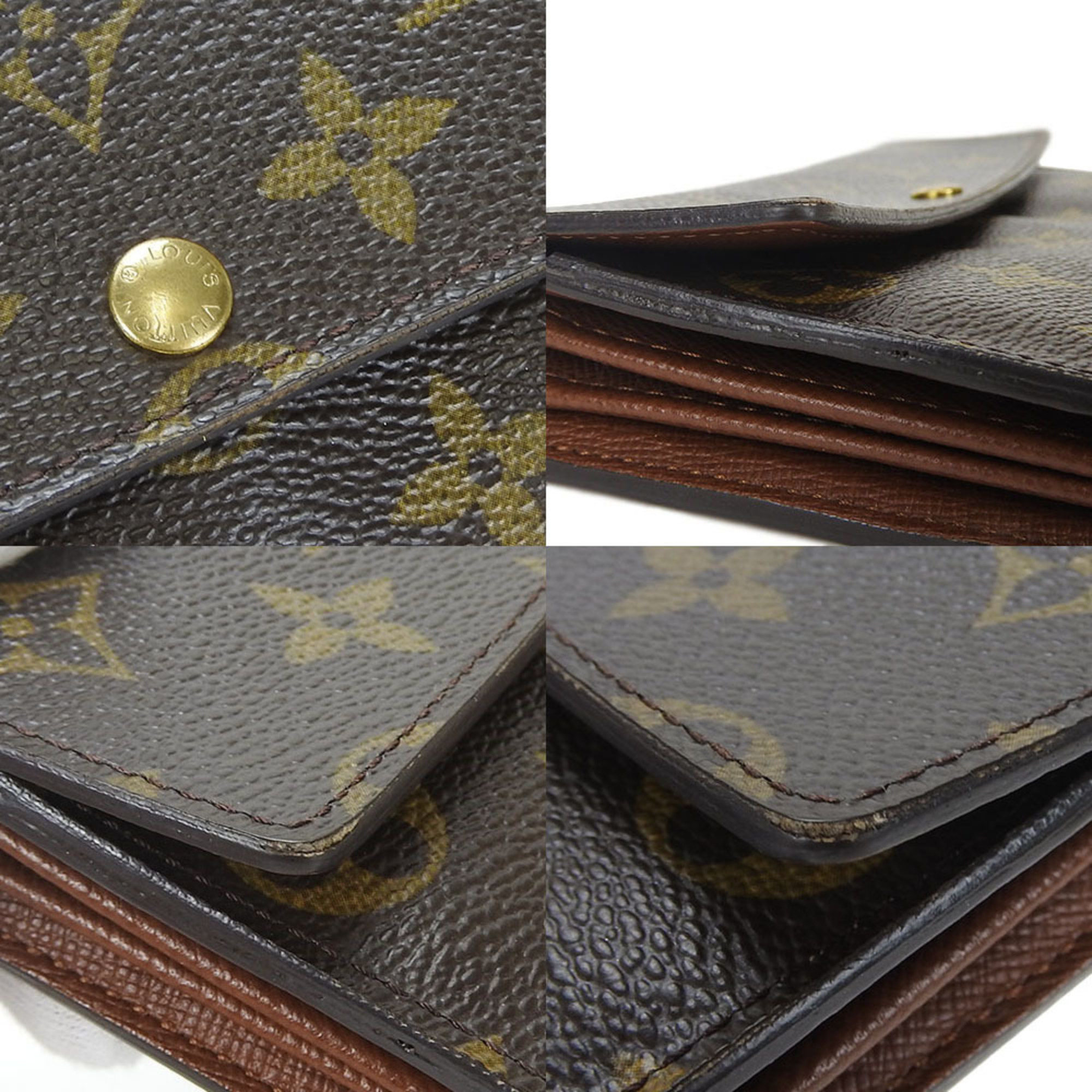 Louis Vuitton Bifold Long Wallet Pochette Portomone Credit Monogram M61726 Women's Men's Unisex LOUIS VUITTON PVC