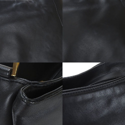 LOEWE one shoulder bag chain anagram nappa leather black chic ladies