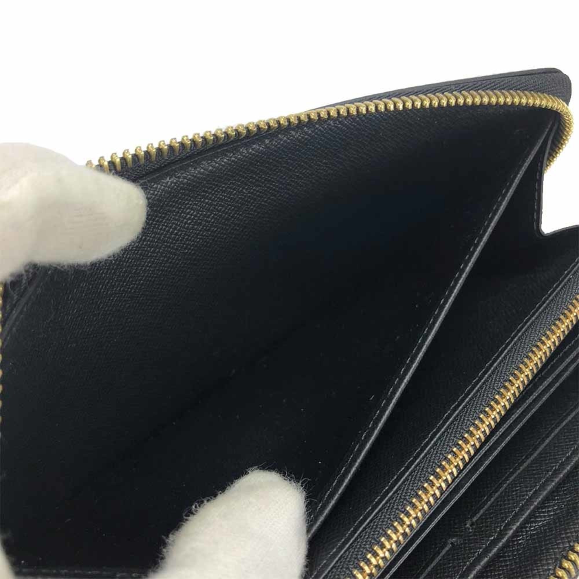 Louis Vuitton Long Wallet Lovelock Zippy Epi Noir Round Black LOUIS VUITTON M63991 Women's LV Leather Zip Around Gold