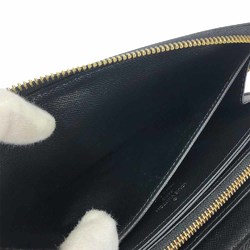 Louis Vuitton Long Wallet Lovelock Zippy Epi Noir Round Black LOUIS VUITTON M63991 Women's LV Leather Zip Around Gold