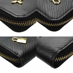 Louis Vuitton Long Wallet Lovelock Zippy Epi Noir Round Black LOUIS VUITTON M63991 Women's LV Leather Zip Around Gold