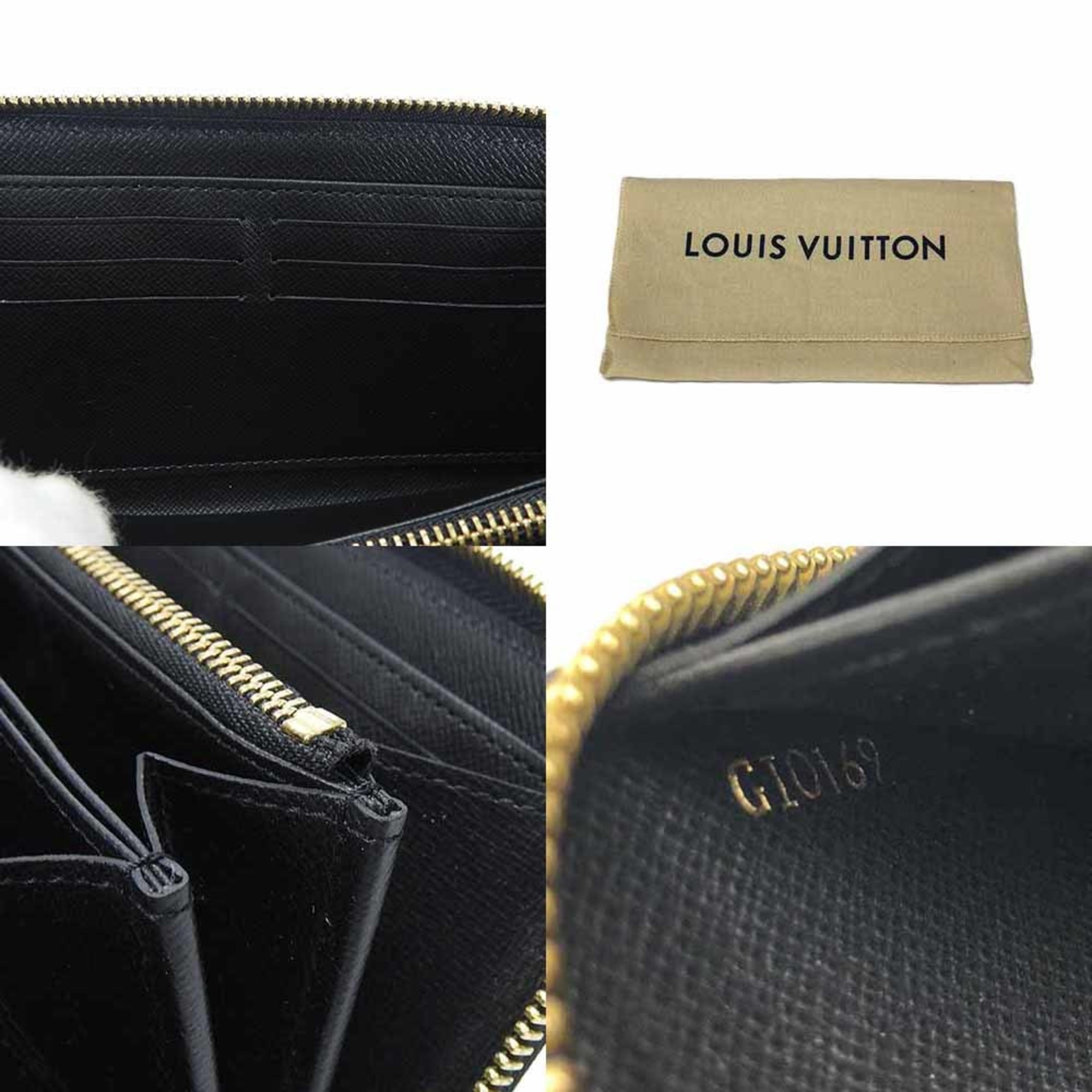 Louis Vuitton Long Wallet Lovelock Zippy Epi Noir Round Black LOUIS VUITTON M63991 Women's LV Leather Zip Around Gold