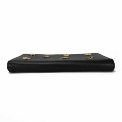 Louis Vuitton Long Wallet Lovelock Zippy Epi Noir Round Black LOUIS VUITTON M63991 Women's LV Leather Zip Around Gold